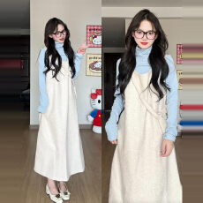 批发法式千金风<b class='q'>背心</b>连衣裙子女2026巨好看冬装一整套装<b class='q'>长裙</b>过新年战袍