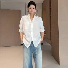 批发法式粉色长袖防晒衬衫外套早秋女装2026新款韩系chic别致小衫上衣