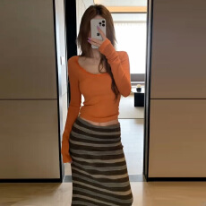 批发韩式独特漂亮巨好看半身裙子套装女秋冬季2026新款超火穿搭一整套