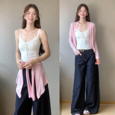 批发韩系早春穿搭长袖针织衫外搭女2026新款<b class='q'>修身</b>罩衫开衫<b class='q'>外套</b>上衣套装