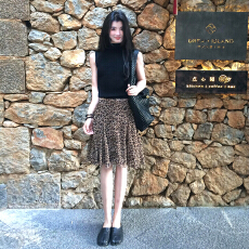 批发气质辣妹针织无袖上衣连衣裙女2026<b class='q'>新款</b>早春套装豹纹<b class='q'>半身裙</b>两件套