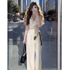 独特漂亮巨好看韩系穿搭一整套ootd超火阔脚裤套装女夏季2026新款