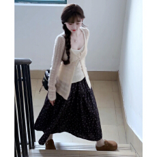 批发巨好看早春季碎花连衣裙子女2026新款初夏小个子韩系穿搭套装长裙