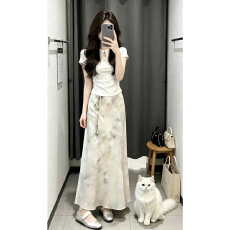 批发新中式国风穿搭一整套装连衣裙<b class='q'>女</b>夏季2026<b class='q'>新款</b>修身上衣碎花半身裙