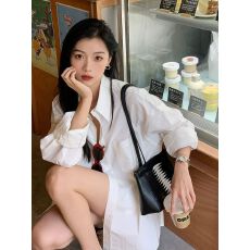 批发白色衬衫女2025新款轻奢高级感外套<b class='q'>春</b>秋季休闲宽松慵懒风韩版衬衣