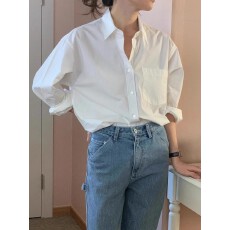 批发韩国东大门纯棉衬衫女<b class='q'>设计</b>感小众韩版宽松休闲高级感进口棉衬衣