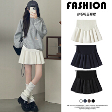 批发孕妇裙百褶裙2025秋<b class='q'>冬</b>新款a字显瘦小个子秋季毛呢包臀jk半身短裙