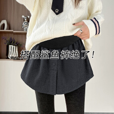 批发孕妇裙遮屁帘配鲨鱼裤叠穿秋冬季2025卫衣<b class='q'>打底</b>神器内搭毛呢半身裙