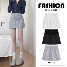 批发孕妇裙灰色运动短裙2025新款夏季a字半身裙包臀卫裙小个子裙裤子