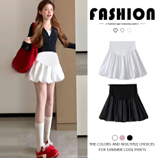 批发孕妇裙白色花苞短裙裤夏季薄款2026新款显瘦a字小个子蓬蓬半身裙