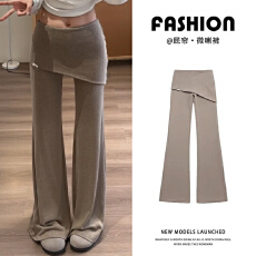 批发孕妇裤咖色微喇裤春夏季薄2026新款屁帘裤垂感高弹修身显瘦运动裤