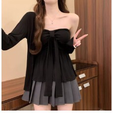 批发欣旺 官图 40支莫代尔180克 带胸垫+<b class='q'>透明</b><b class='q'>肩带</b> 抹胸背心套装上衣女