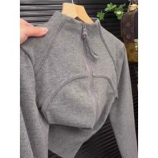 批发欣旺 官图 罗纹德绒270克1*1 立领收腰开衫<b class='q'>外套女</b>韩系高级感上衣