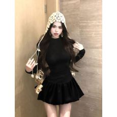 批发欣旺 官图 随心裁<b class='q'>莫代尔</b>260克2*2  辣妹穿搭性感内搭长袖女连衣裙