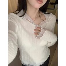 批发欣旺 官图 广州原版坑条240克 韩系内搭打底衫小众设计感长袖T恤