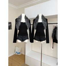 批发欣旺 官图 随心裁<b class='q'>莫代尔</b>260克1*1 甜辣妹显瘦长袖<b class='q'>开衫</b>两件套上衣