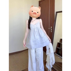 批发欣旺 官图 原版面料+软糯<b class='q'>羊绒</b>1*1 韩系绝美吊带背心外穿小衫套装