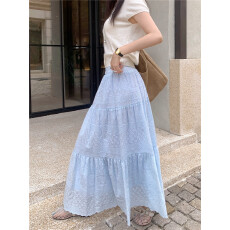 批发<b class='q'>大码</b><b class='q'>实拍</b>2026春季新款重工刺绣半身裙女温柔风高腰显廋A字中长裙