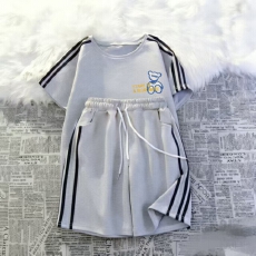 批发运动套装套装夏季2026休闲跑步短袖短裤运动风两件套时尚