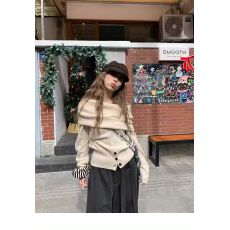 荒荒家一字领毛衣2025春季新款小众法式设计软糯舒适套头针织衫女