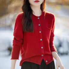 批发2025秋季新款大码<b class='q'>外套</b>复古时尚减龄针织上衣<b class='q'>外套</b>宽松型慵懒<b class='q'>女装</b>