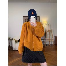 批发韩系 <b class='q'>外套</b>女秋冬洋气独特别致针织衫新款上衣休闲百搭毛衣开