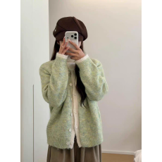 批发拼接假两件毛衣开衫外套女<b class='q'>春秋</b>小个子百搭上衣