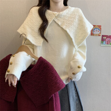 批发高级感独特漂亮长袖毛衣<b class='q'>女</b>秋大码胖MM超好看显瘦百搭别致上衣