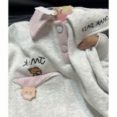 批发纯棉华棉复银狐绒 原版做工 刺绣 配图片小熊<b class='q'>饰品</b>