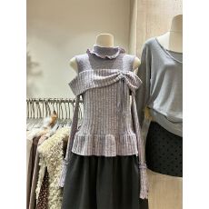 批发【官图 原版人棉磨毛坑条210克】复古叠层<b class='q'>露肩</b>设计小众长袖上衣