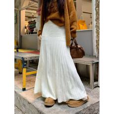 批发糯糯奶黄色针织裙子鱼尾裙秋<b class='q'>冬</b>加厚中长款半身裙女