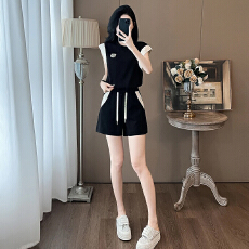 批发官图  高含棉时尚洋气套装女2026夏季<b class='q'>新款</b>显瘦撞色短袖<b class='q'>短裤</b>两件套