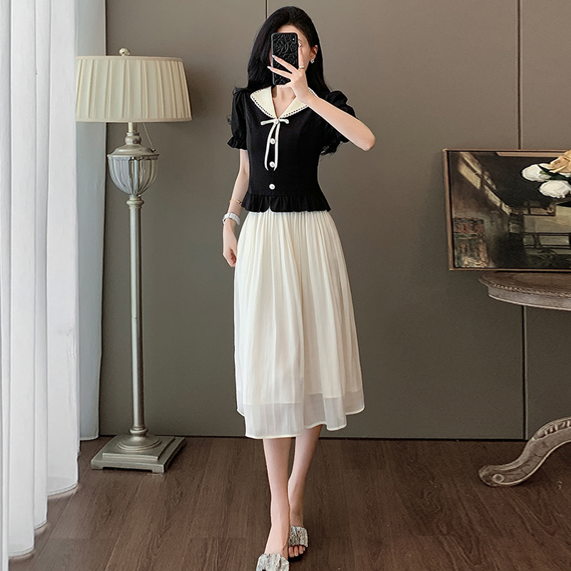 BY9140#休闲时尚套装裙女夏季新款减龄显瘦上衣半身裙两件套潮