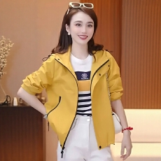 批发官图  2025秋季新款极简风高级感连帽<b class='q'>外套女</b>时尚减龄百搭夹克上衣