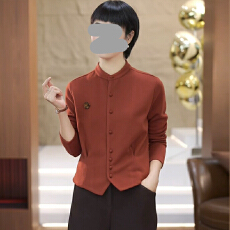 批发官图  <b class='q'>韩版</b>休闲设计感长袖立领<b class='q'>衬衫女</b>2025秋季新款修身开衫上衣潮