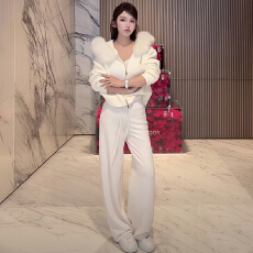 批发官图  高含棉休闲套装女2025秋<b class='q'>冬</b>新款加绒加厚卫衣阔腿裤两件套潮