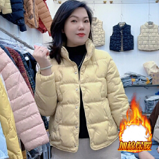 批发官图  韩版时尚简约羽绒棉服<b class='q'>女</b>2025冬季新款立领小个子保暖外套潮