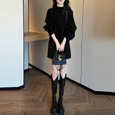 批发官图  2026春季新款韩系<b class='q'>气质</b>氛围感套装女蝴蝶结毛衣半身裙两件套