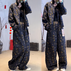 批发官图  欧货洋气减龄套装<b class='q'>女</b>2026春季新款简约开衫外套阔腿裤<b class='q'>两件</b>套