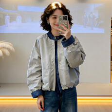 批发官图  小众设计感通勤风夹克短外套女2026春<b class='q'>秋</b>季新款潮流拼接上衣