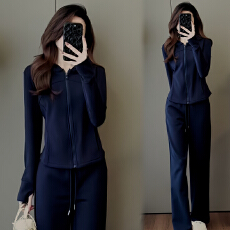 批发官图  高含棉洋气<b class='q'>运动服</b>套装女2026春季新款<b class='q'>修身</b>外套阔腿裤两件套