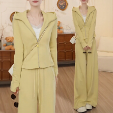 批发官图  高含棉减龄休闲套装女2026春秋季新款百搭<b class='q'>卫衣</b>阔腿裤两件套