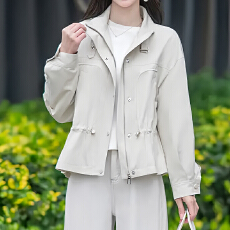 批发官图  2026春<b class='q'>秋</b>新款设计感纯色休闲宽松短外套女独特漂亮小众上衣