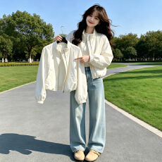 批发官图  2026春<b class='q'>秋</b>新款设计感时尚拉链外套女巨好看立领宽松夹克上衣