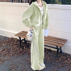 批发官图  高含棉减龄运动套装女2026年秋季新款连帽卫衣阔腿<b class='q'>裤</b><b class='q'>两件套</b>