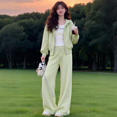 批发官图  高含棉减龄运动套装女2026年秋季新款连帽卫衣阔腿<b class='q'>裤</b><b class='q'>两件套</b>