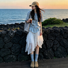 批发官图  通勤风休闲套装女2026<b class='q'>夏季</b>新款设计感上衣宽松半身裙两件套