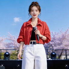 批发官图  小众洋气显瘦<b class='q'>短外套</b>女2026年夏季新款宽松别致长袖防晒上衣