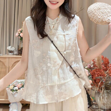 批发官图  国风时尚套装女2026夏季新款新中式上衣木耳边八分裤两件套