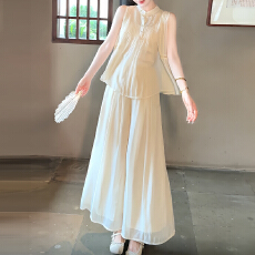 批发官图  2026年夏季新款通勤风气质套装女吊带圆领上衣休闲裤三件套